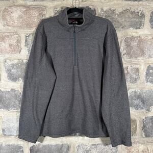 The North Face 1/4 Zip Sweatshirt Fleece‎ Men's XL Gray Pull Over Gorpcore